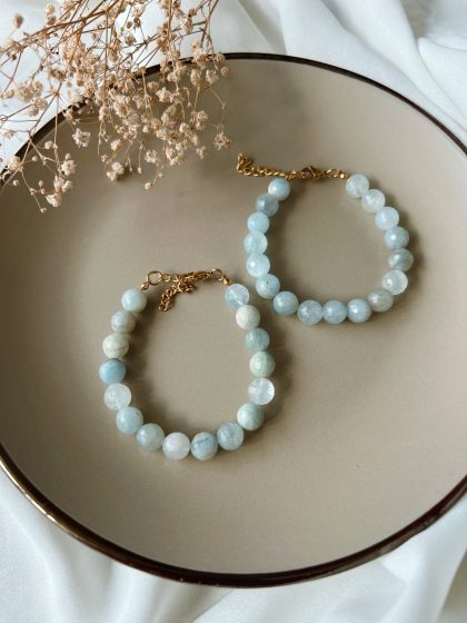 Aquamarine Faceted Bracelet