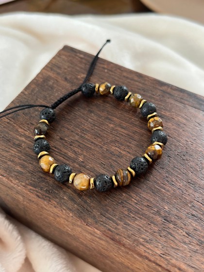 Lavastone Brown Tigereyes Bracelet