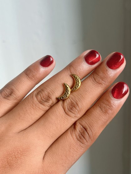 Crescent Moon Stud Earrings
